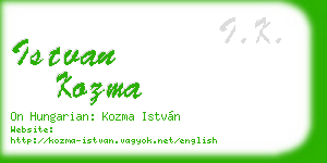 istvan kozma business card