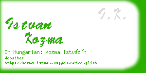 istvan kozma business card